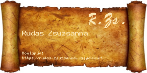 Rudas Zsuzsanna névjegykártya
